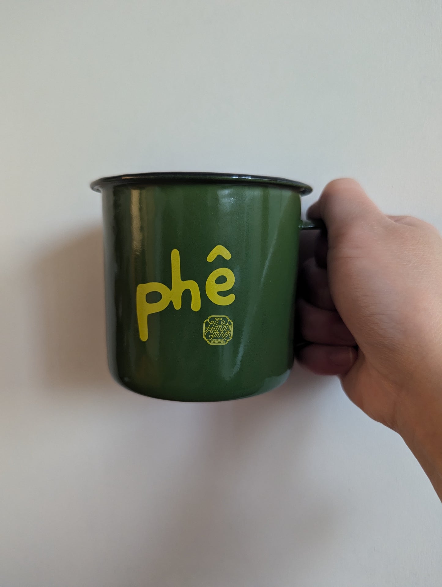 Mug émaillé imprimé CÀ PHÊ