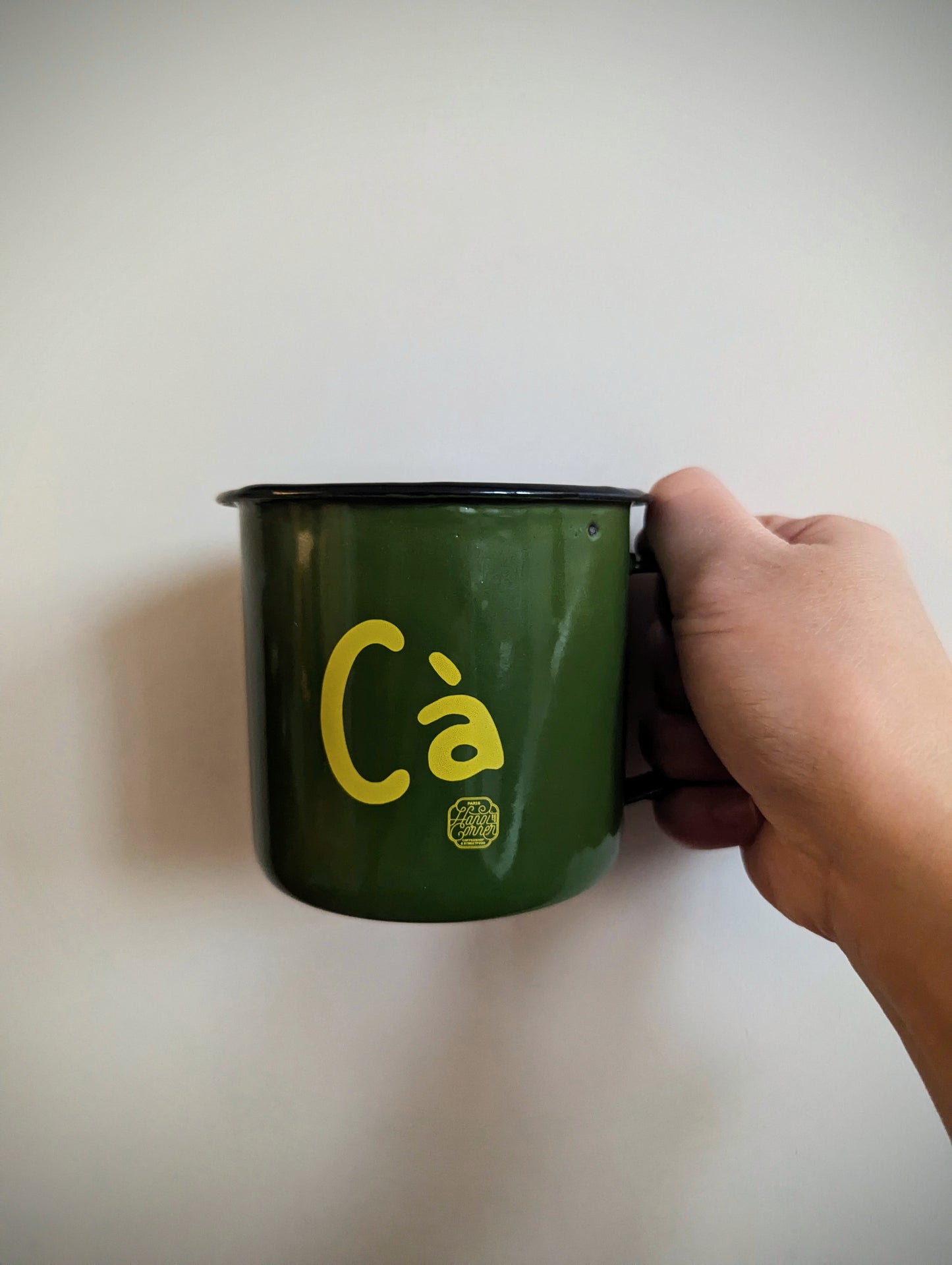 Mug émaillé imprimé CÀ PHÊ