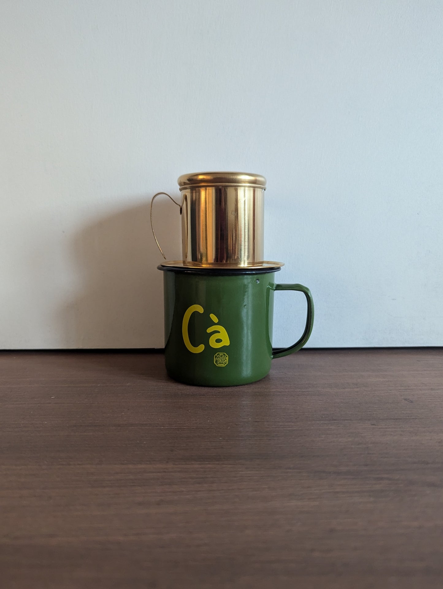 Mug émaillé imprimé CÀ PHÊ